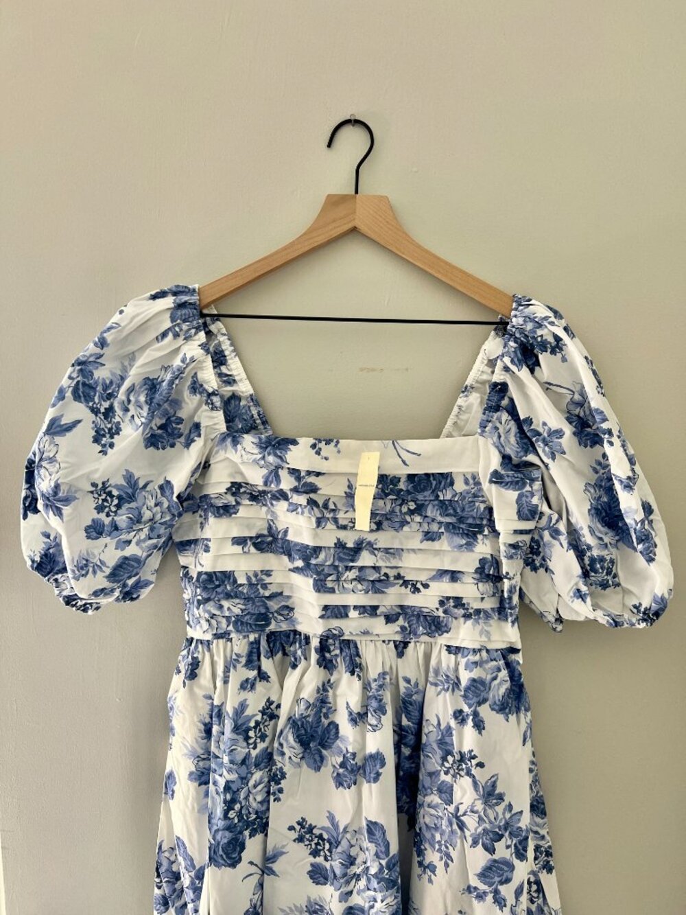 NWT Abercrombie & Fitch Emerson Poplin Puff-Sleeve Midi Dress - Large Tall - Picture 4 of 9